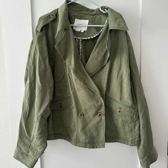 Anthropologie | Cropped Aviator/Cropped Trench Jacket | 3X -- NWT - Picture 8 of 11